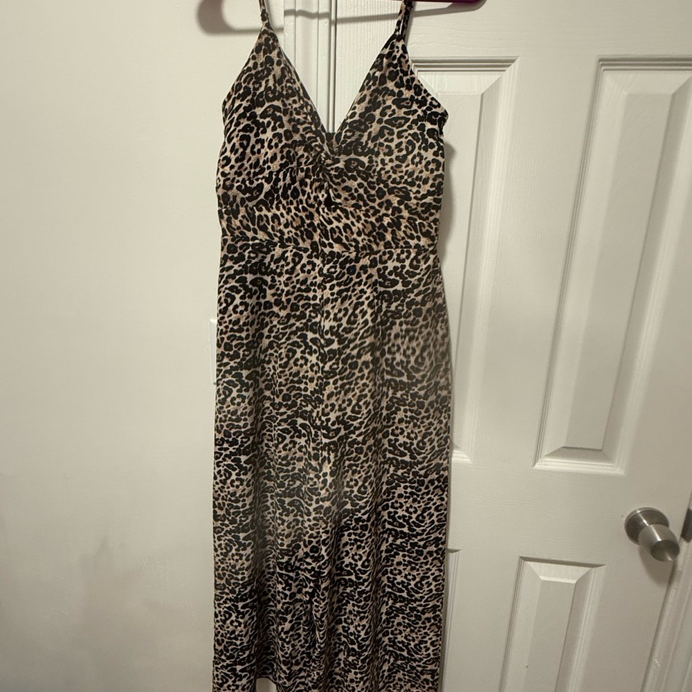 Crystal Doll Animal Print Maxi Dress
